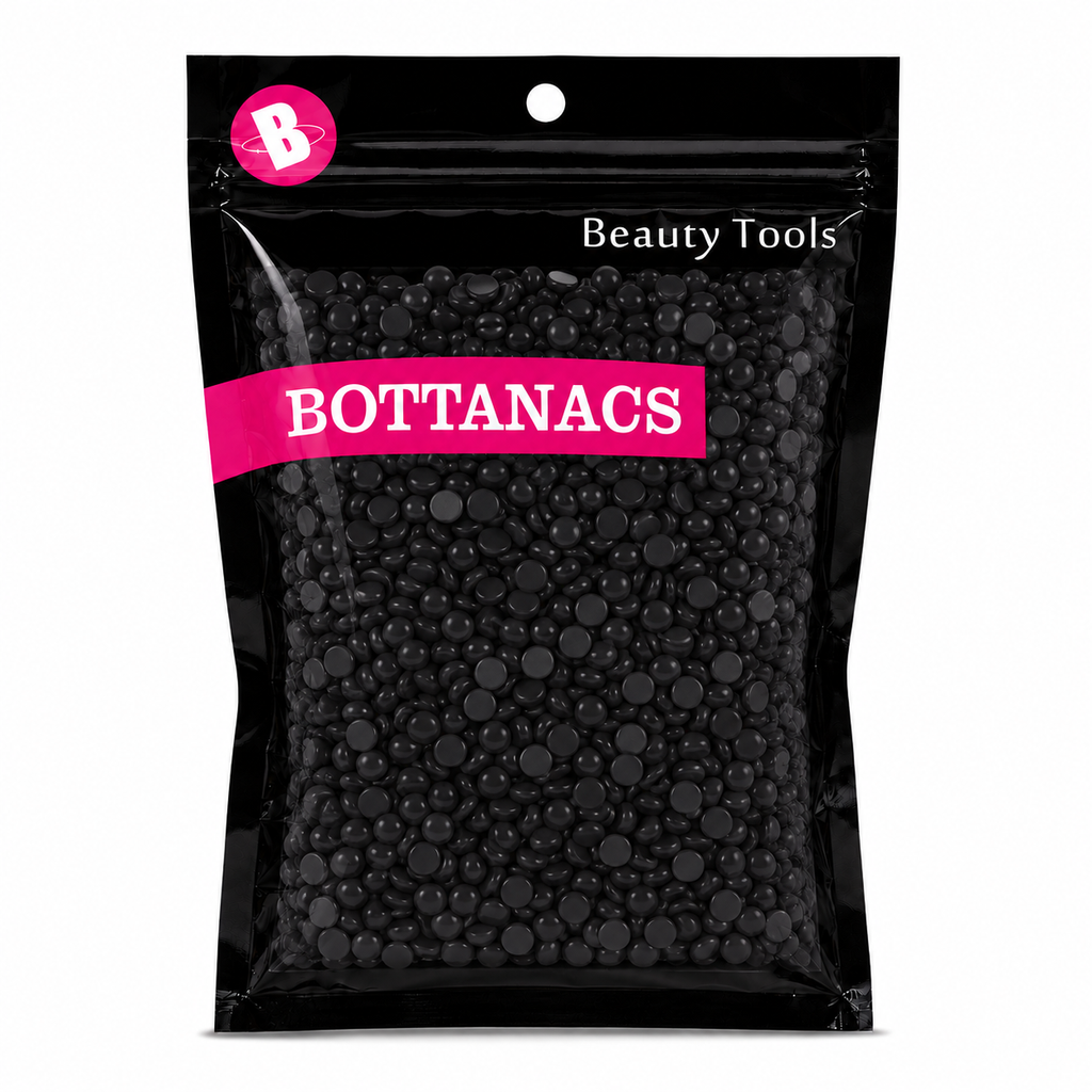 BOTTANACS Black Hard Wax Beans – Stripless Hair Removal Wax Beads for Face & Body