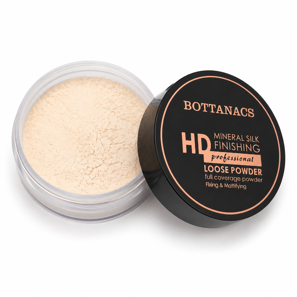 BOTTANACS HD Mineral Silk Finishing Loose Powder – Oil Control Matte Setting Powder, Shade 01