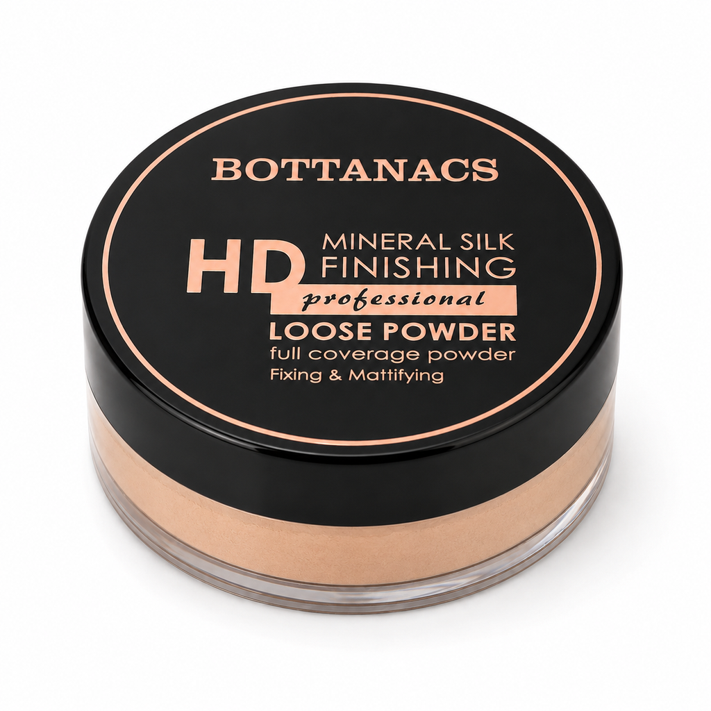 BOTTANACS HD Mineral Silk Finishing Loose Powder – Oil Control Matte Setting Powder, Shade 02