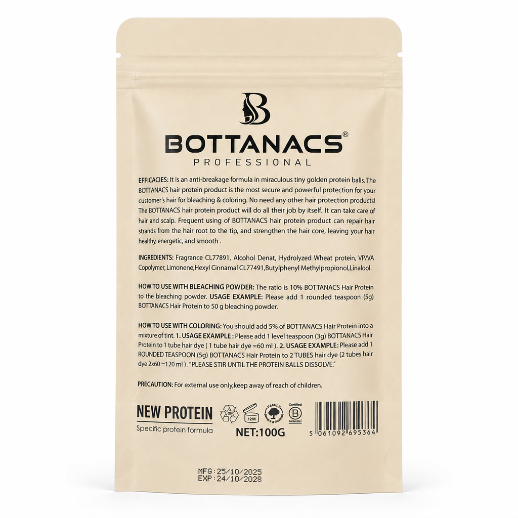 BOTTANACS Professional Hair Care Protein Balls – Anti-Breakage Additive for Bleach, Hair Color & Shampoo – Purple – 100g