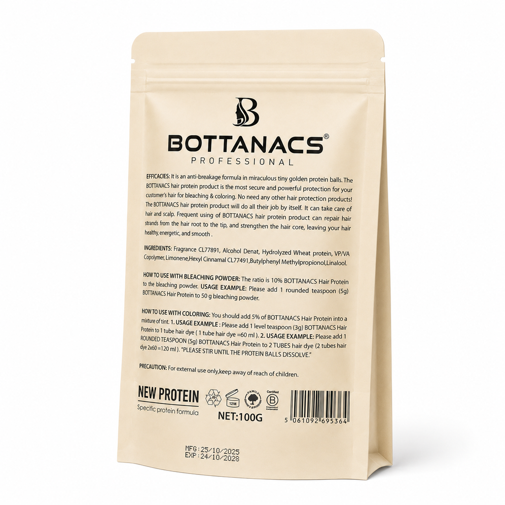 BOTTANACS Professional Hair Care Protein Balls – Anti-Breakage Additive for Bleach, Hair Color & Shampoo – Purple – 100g