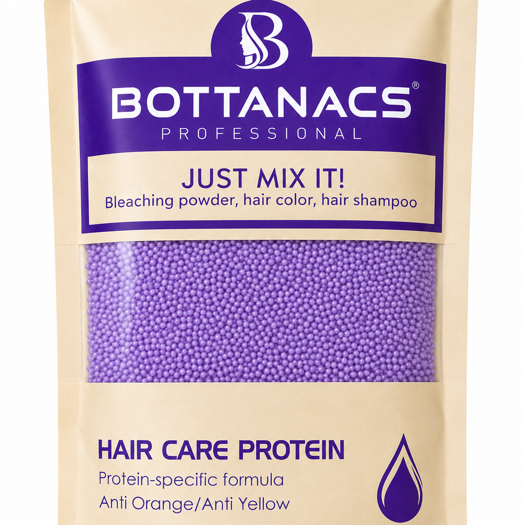 BOTTANACS Professional Hair Care Protein Balls – Anti-Breakage Additive for Bleach, Hair Color & Shampoo – Purple – 100g