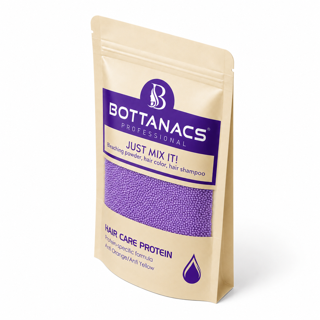 BOTTANACS Professional Hair Care Protein Balls – Anti-Breakage Additive for Bleach, Hair Color & Shampoo – Purple – 100g