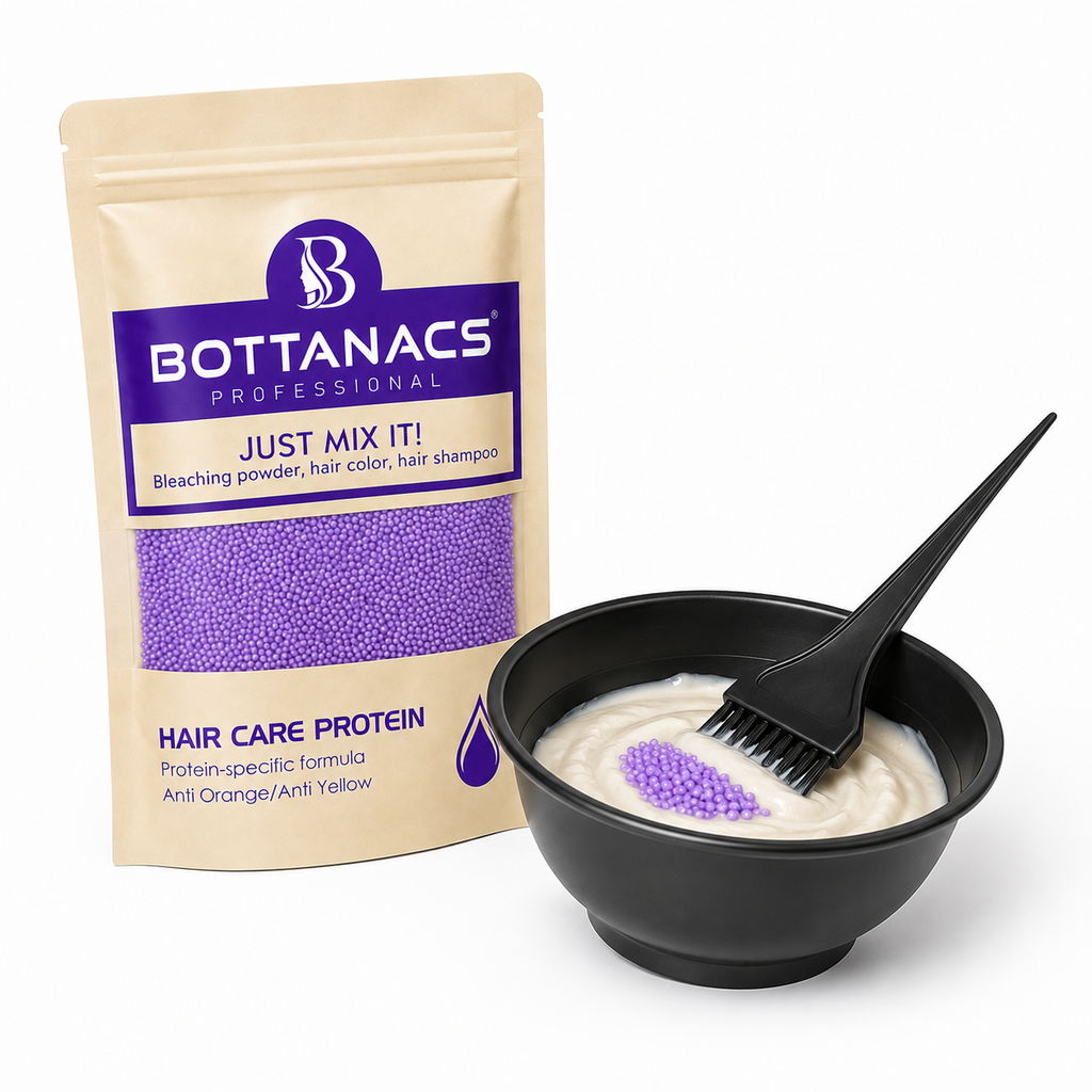 BOTTANACS Professional Hair Care Protein Balls – Anti-Breakage Additive for Bleach, Hair Color & Shampoo – Purple – 100g
