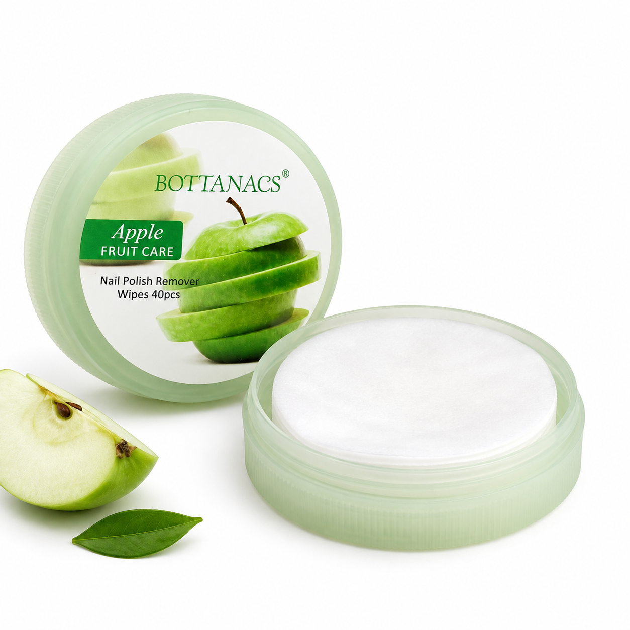 BOTTANACS Apple Nail Polish Remover Wipes – 40pcs