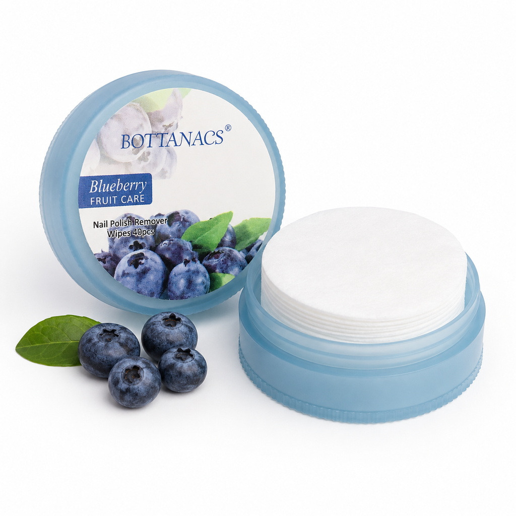 BOTTANACS Blueberry Nail Polish Remover Wipes – 40pcs