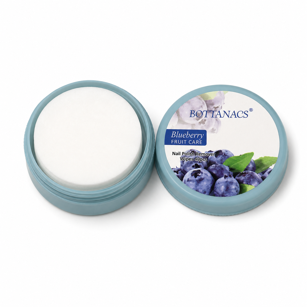 BOTTANACS Blueberry Nail Polish Remover Wipes – 40pcs