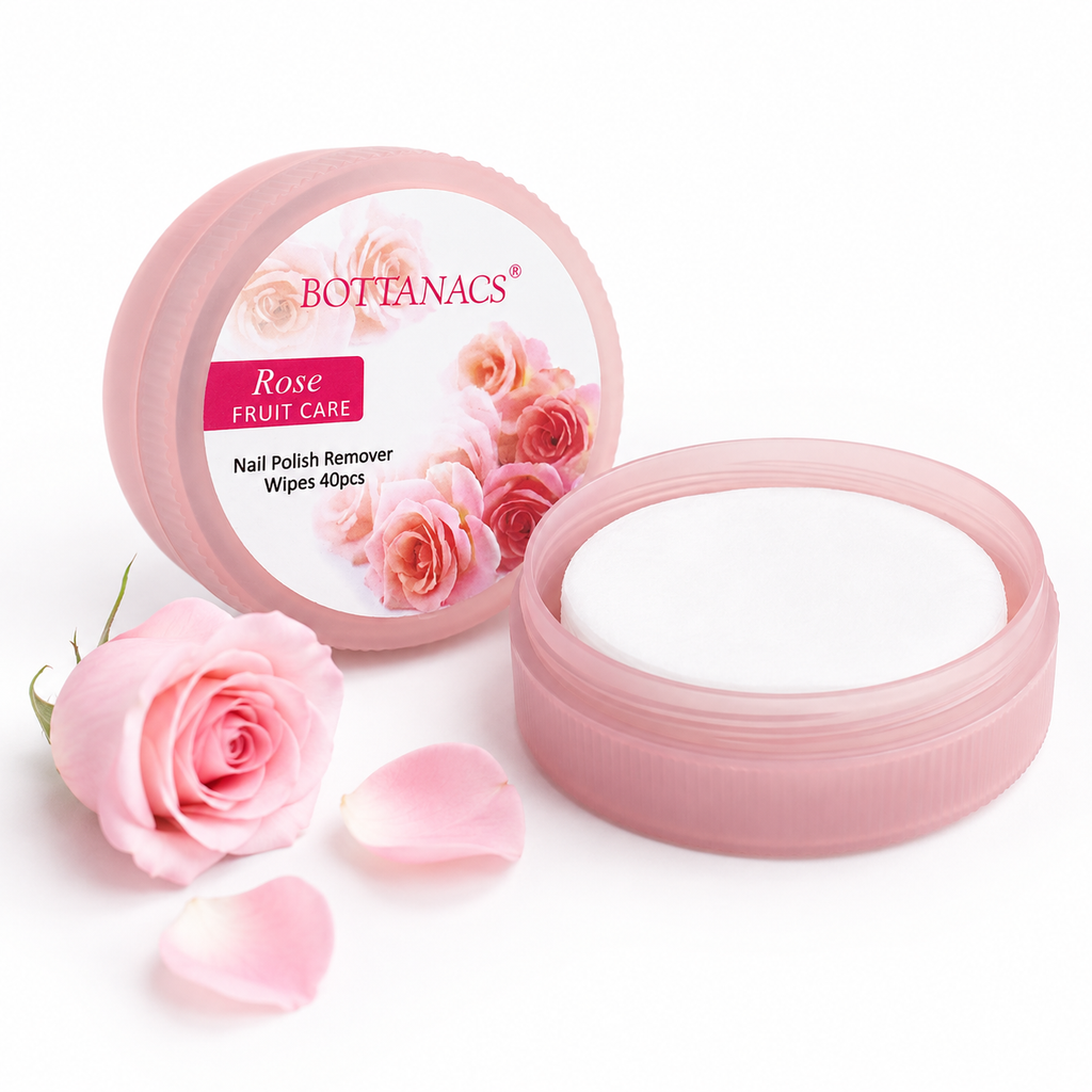 BOTTANACS Rose Nail Polish Remover Wipes – 40pcs