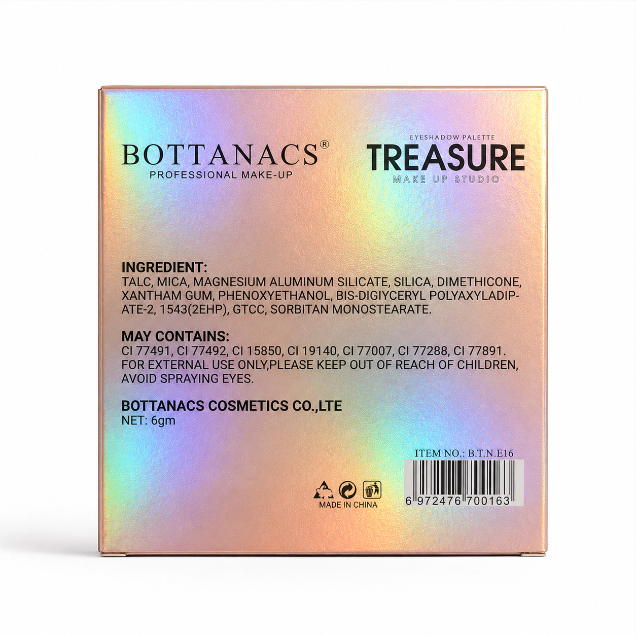 BOTTANACS Treasure 16 Colour Eyeshadow Palette