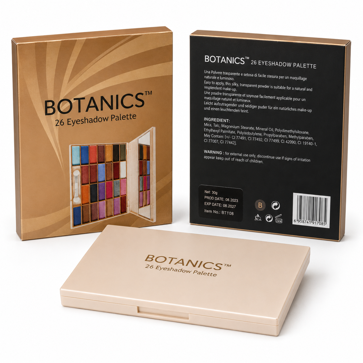BOTTANICS 26 Colour Eyeshadow Palette with Mirror