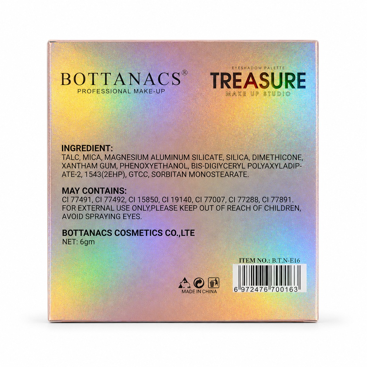 BOTTANACS Treasure 16 Colour Eyeshadow Palette | Shade 03