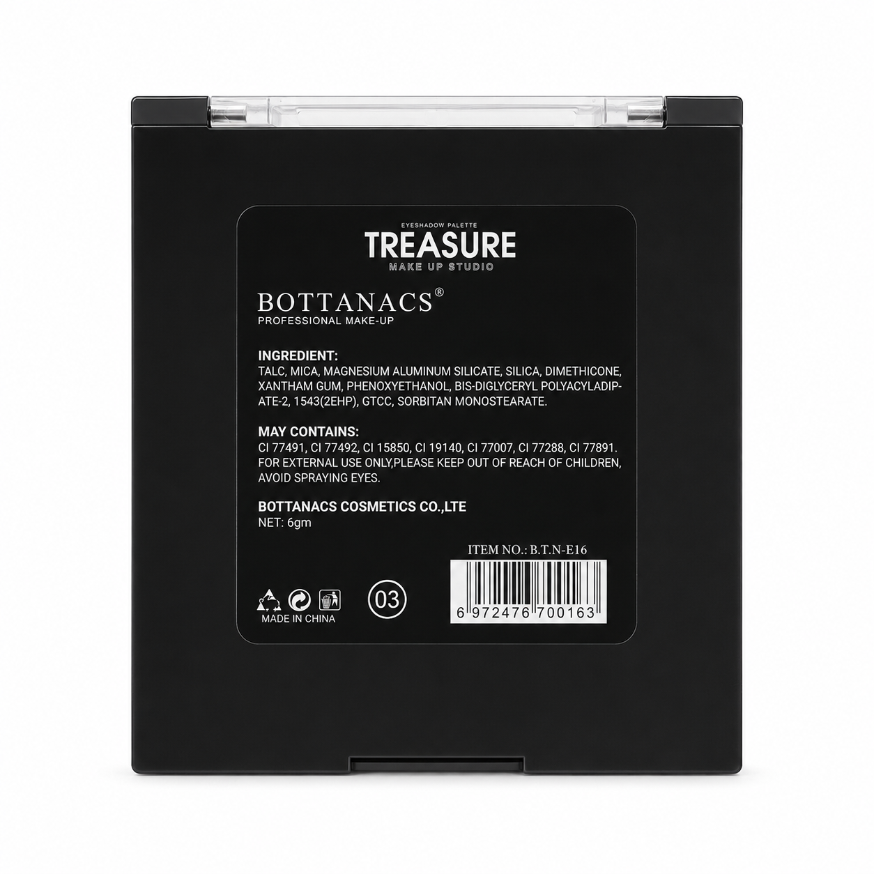 BOTTANACS Treasure 16 Colour Eyeshadow Palette | Shade 03