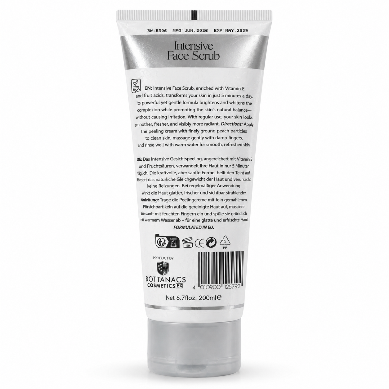BOTTANACS GlutaWhite Intensive Face Scrub – Velvet Skin – 200ml