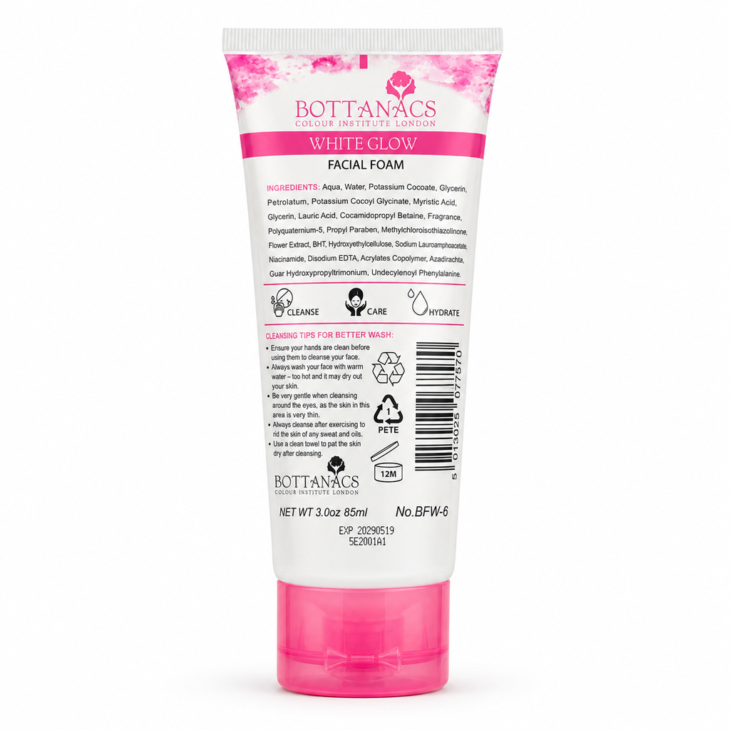 BOTTANACS White Glow Facial Foam – Skin Clear Whitening – 85ml