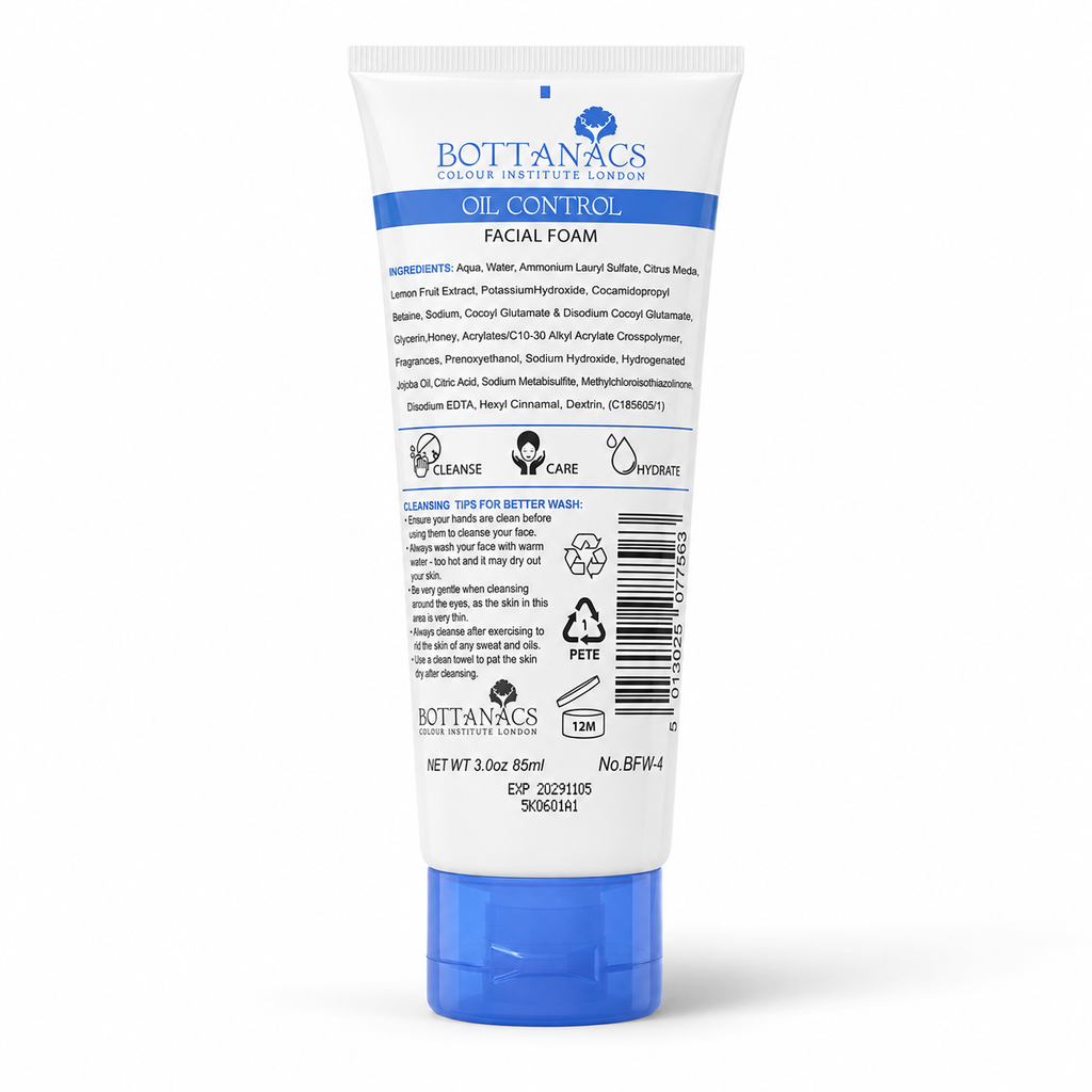 BOTTANACS Oil Control Facial Foam – Skin Clear Whitening – 85ml