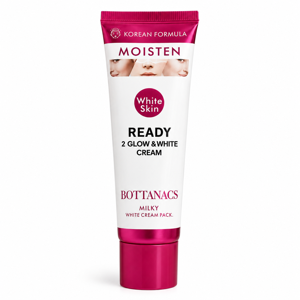 BOTTANACS Korean Formula Moisten Ready 2 Glow & White Cream – Milky White Cream Pack – 95g