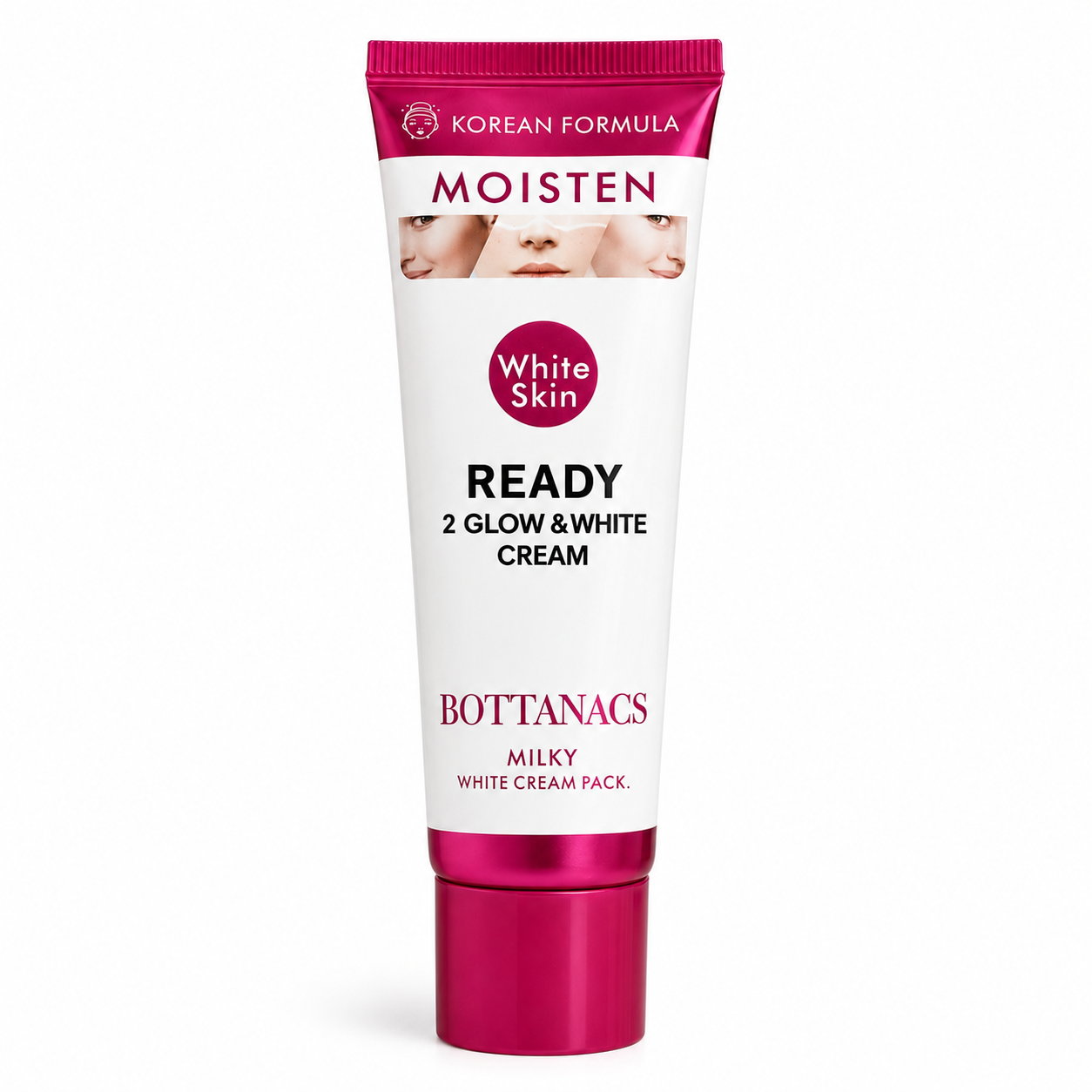 BOTTANACS Korean Formula Moisten Ready 2 Glow & White Cream – Milky White Cream Pack – 95g