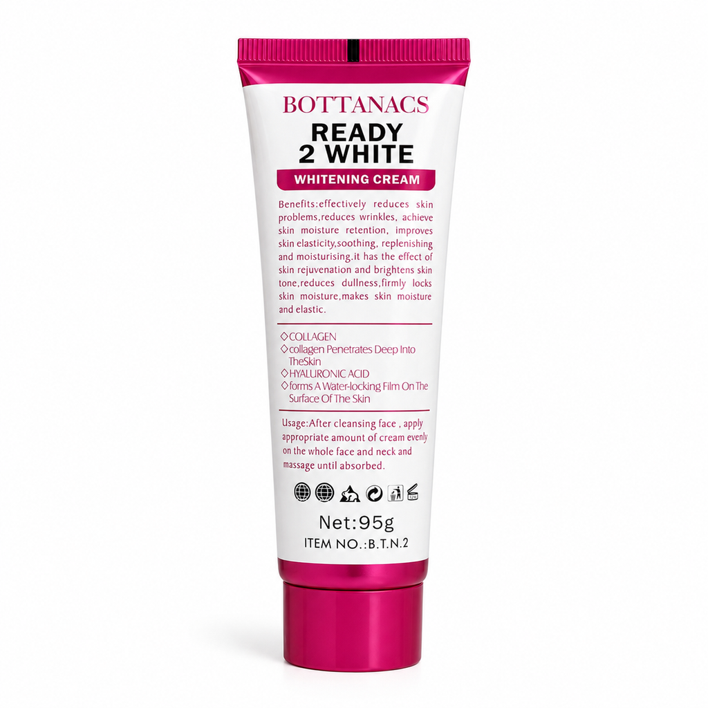 BOTTANACS Korean Formula Moisten Ready 2 Glow & White Cream – Milky White Cream Pack – 95g