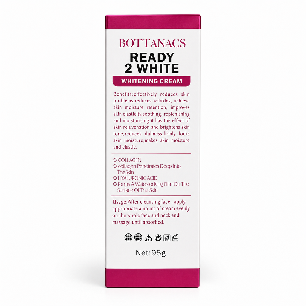 BOTTANACS Korean Formula Moisten Ready 2 Glow & White Cream – Milky White Cream Pack – 95g