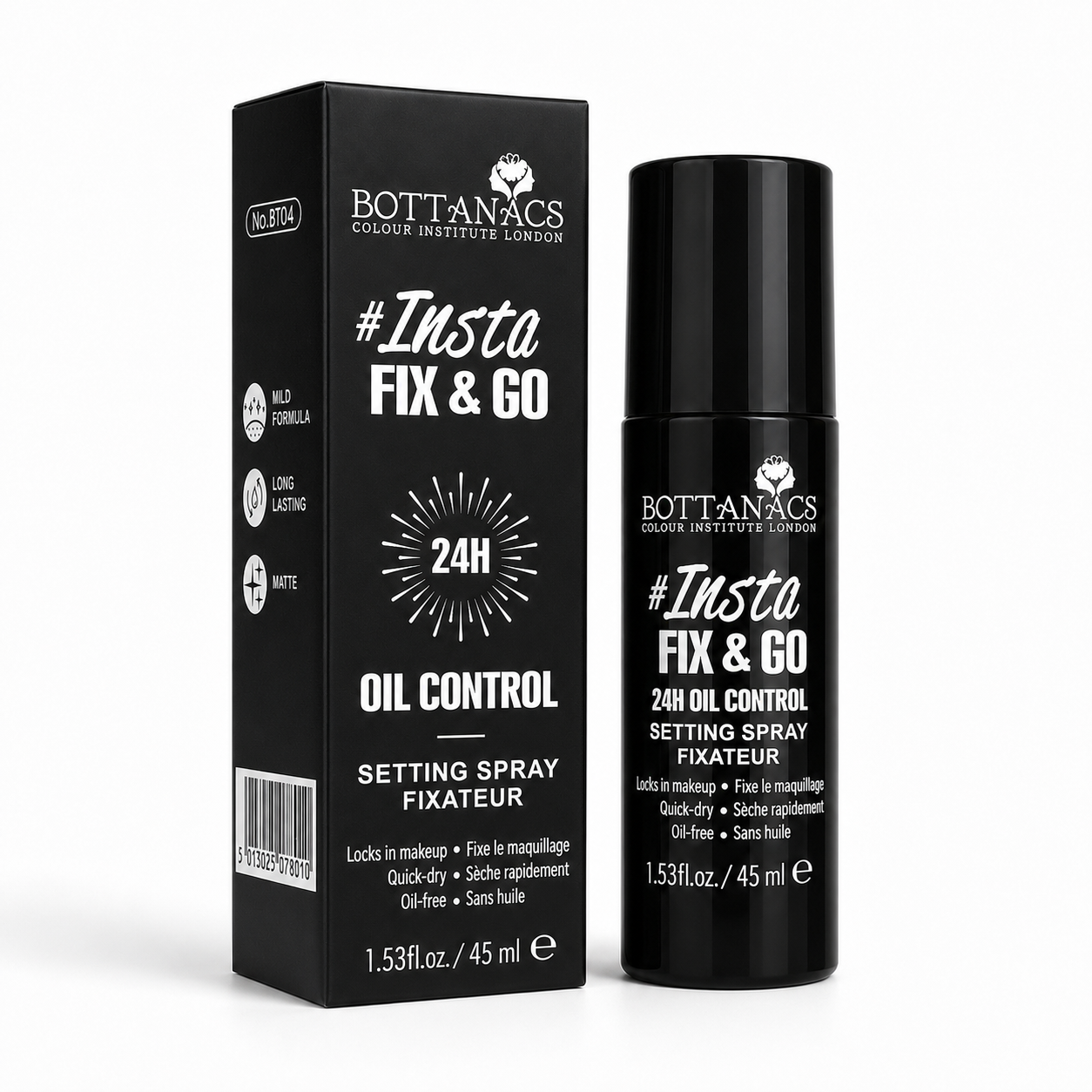 BOTTANACS #Insta Fix & Go 24H Oil Control Setting Spray – Quick Dry Oil-Free Makeup Fixer 45ml