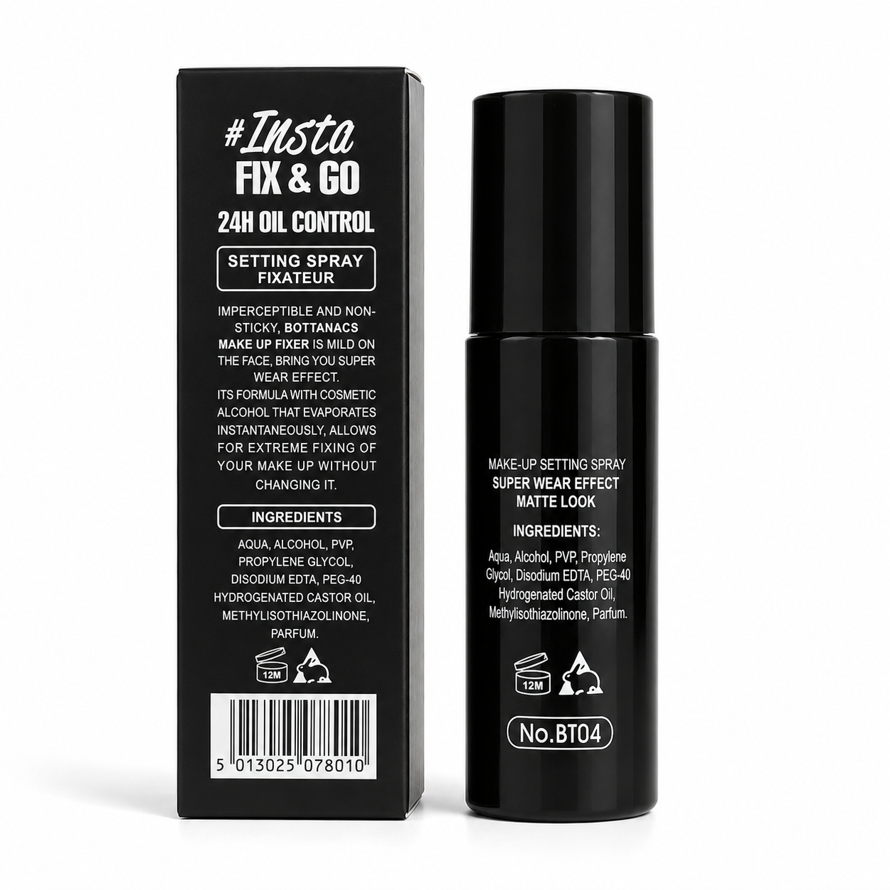 BOTTANACS #Insta Fix & Go 24H Oil Control Setting Spray – Quick Dry Oil-Free Makeup Fixer 45ml