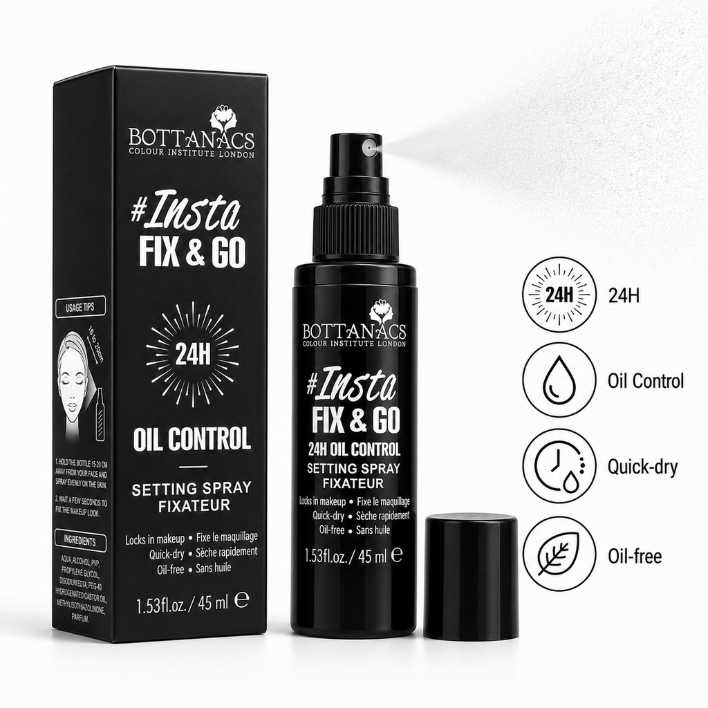 BOTTANACS #Insta Fix & Go 24H Oil Control Setting Spray – Quick Dry Oil-Free Makeup Fixer 45ml