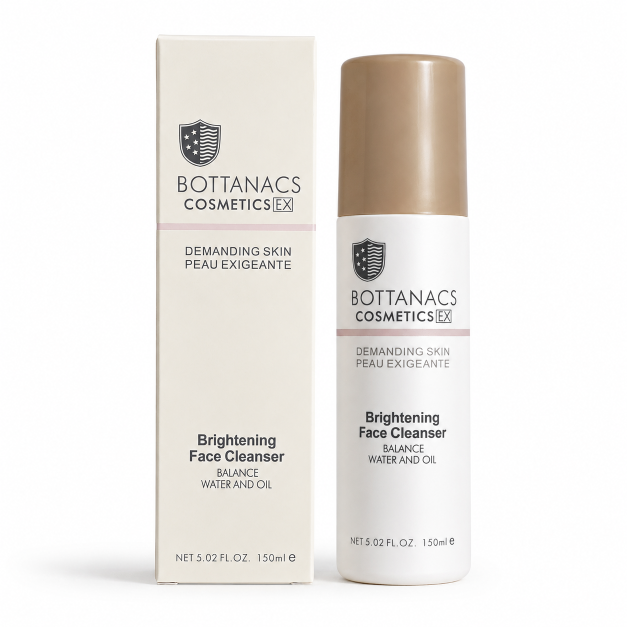 BOTTANACS Cosmetics EX Brightening Face Cleanser – Balance Water & Oil Cleanser for Demanding Skin 150ml