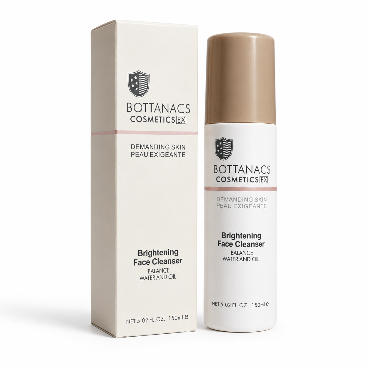 BOTTANACS Cosmetics EX Brightening Face Cleanser – Balance Water & Oil Cleanser for Demanding Skin 150ml