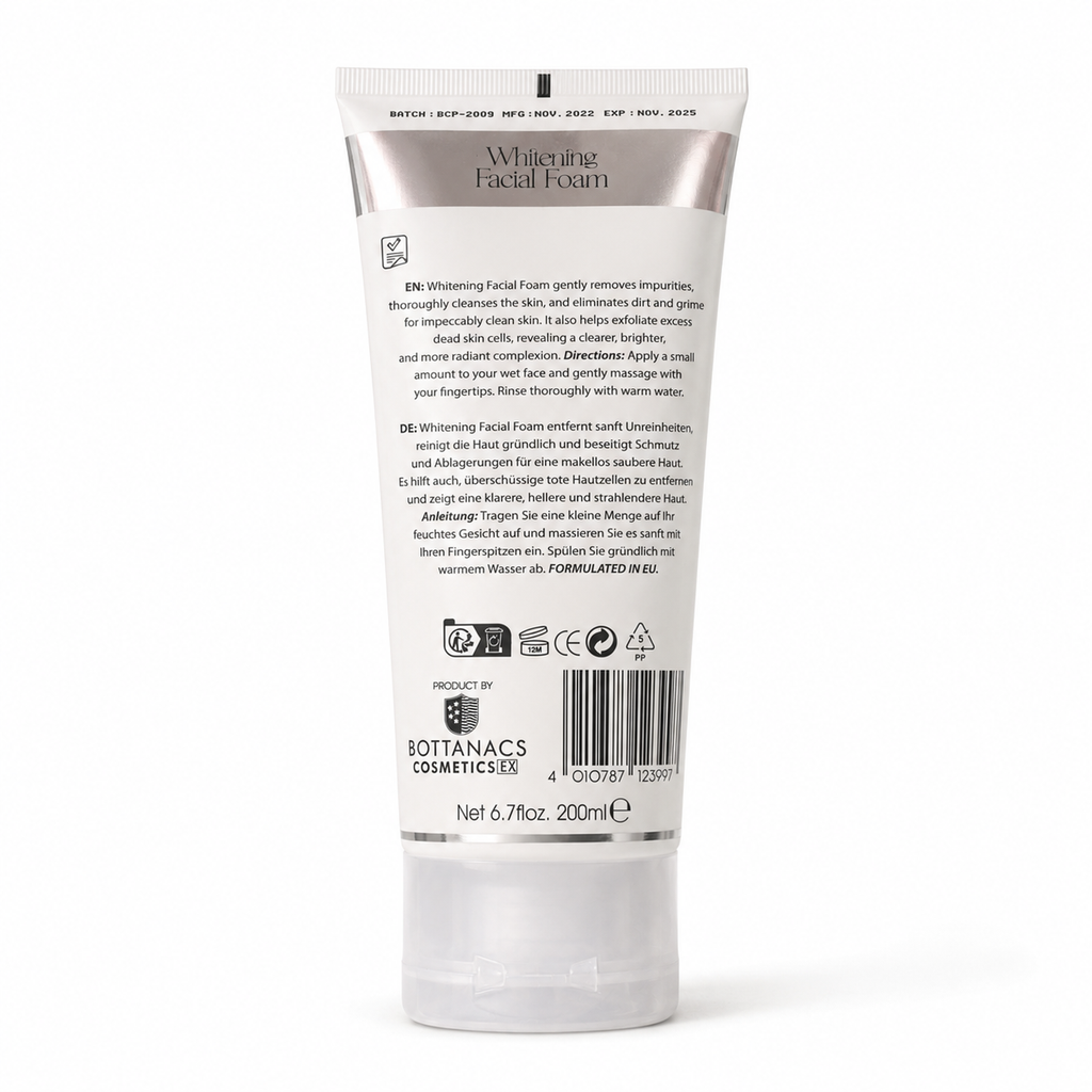 BOTTANACS GlutaWhite Whitening Facial Foam – Purity Perfected – 200ml