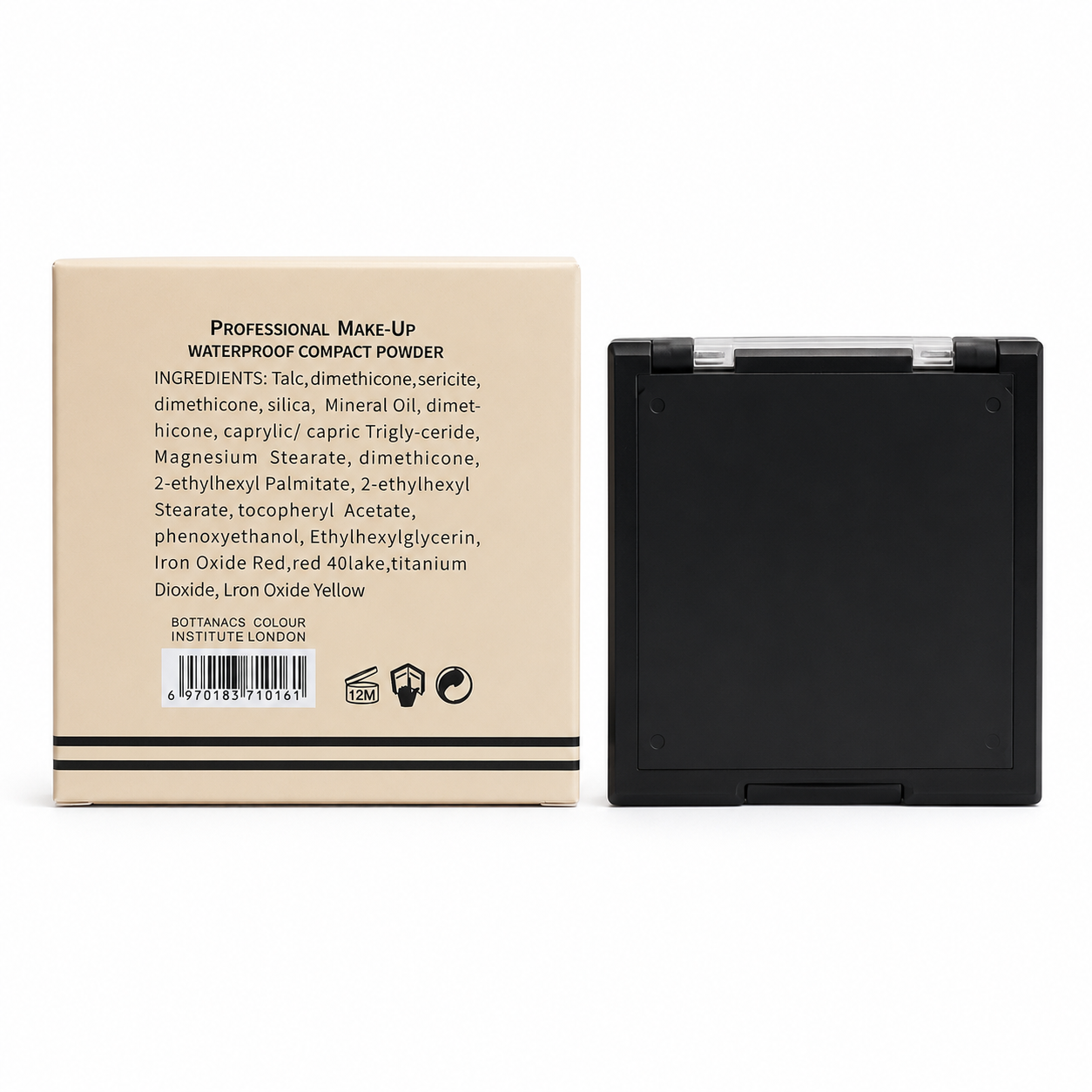 BOTTANACS Professional HD Two Way Cake SPF 35 – Oil-Free Waterproof Compact Powder – Shade 02 Ivory