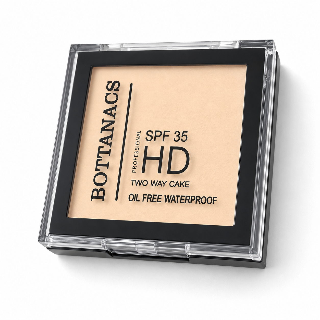 BOTTANACS Professional HD Two Way Cake SPF 35 – Oil-Free Waterproof Compact Powder – Shade 04 Natural Beige