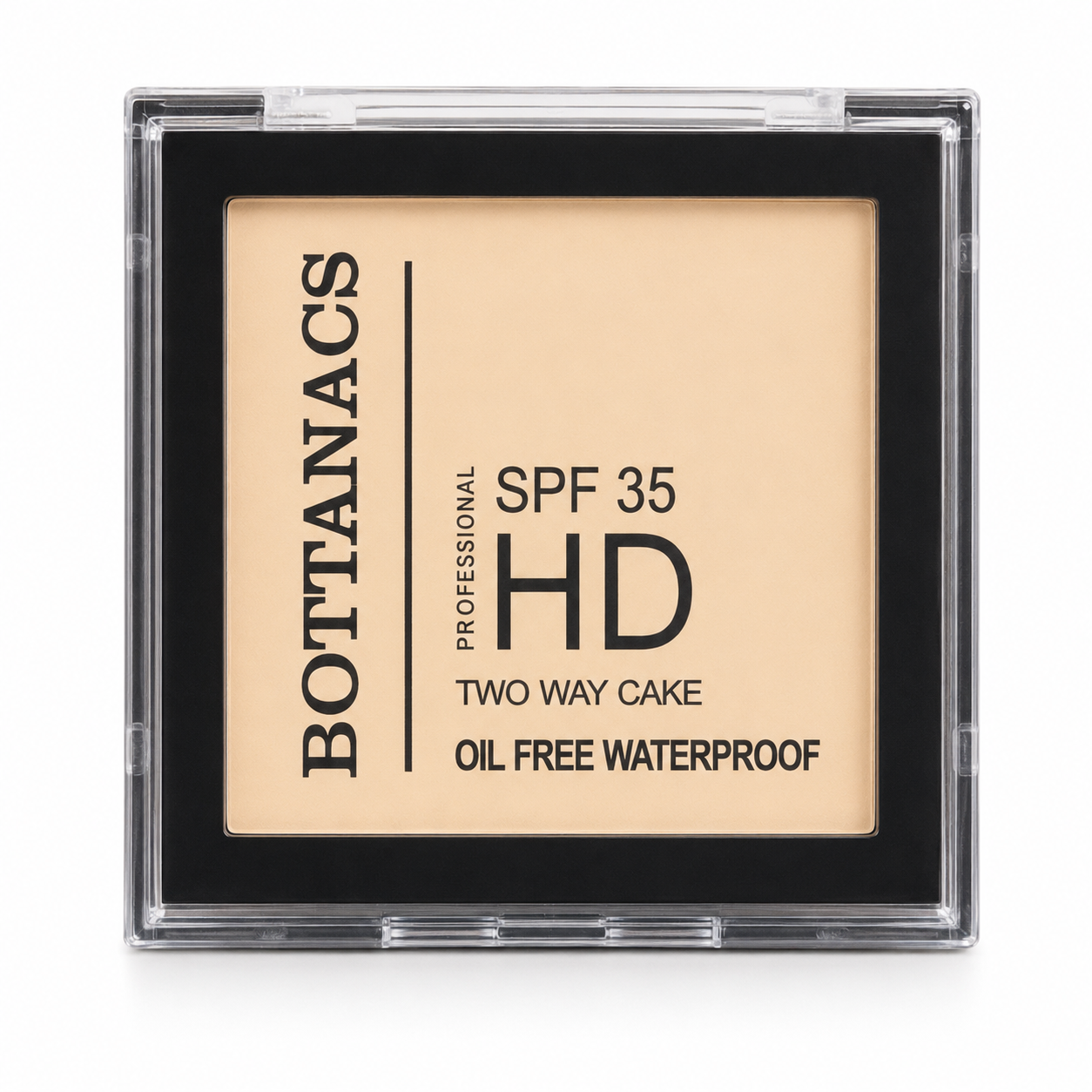 BOTTANACS Professional HD Two Way Cake SPF 35 – Oil-Free Waterproof Compact Powder – Shade 03 Light Beige