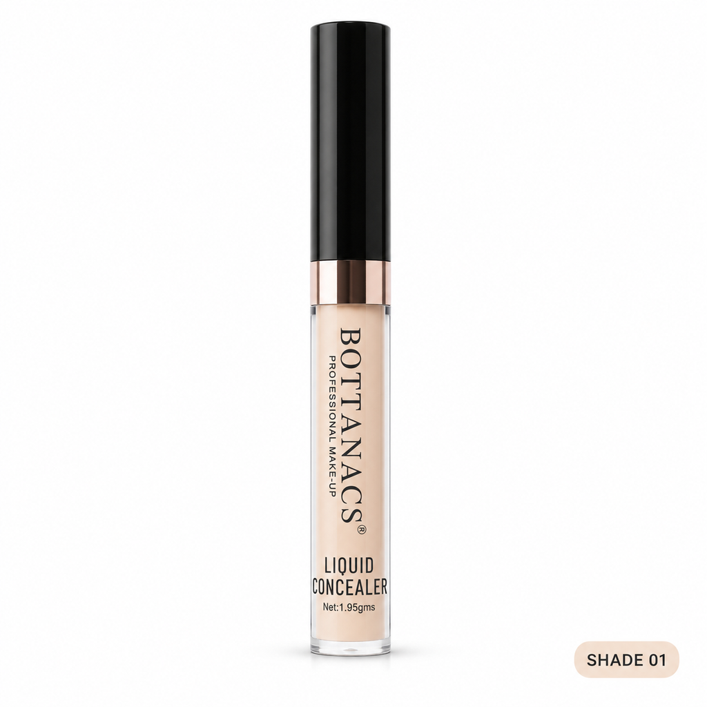 BOTTANACS Professional Make-Up Liquid Concealer – 24H Long-Wearing Waterproof Formula – Shade 01 Fair Ivory