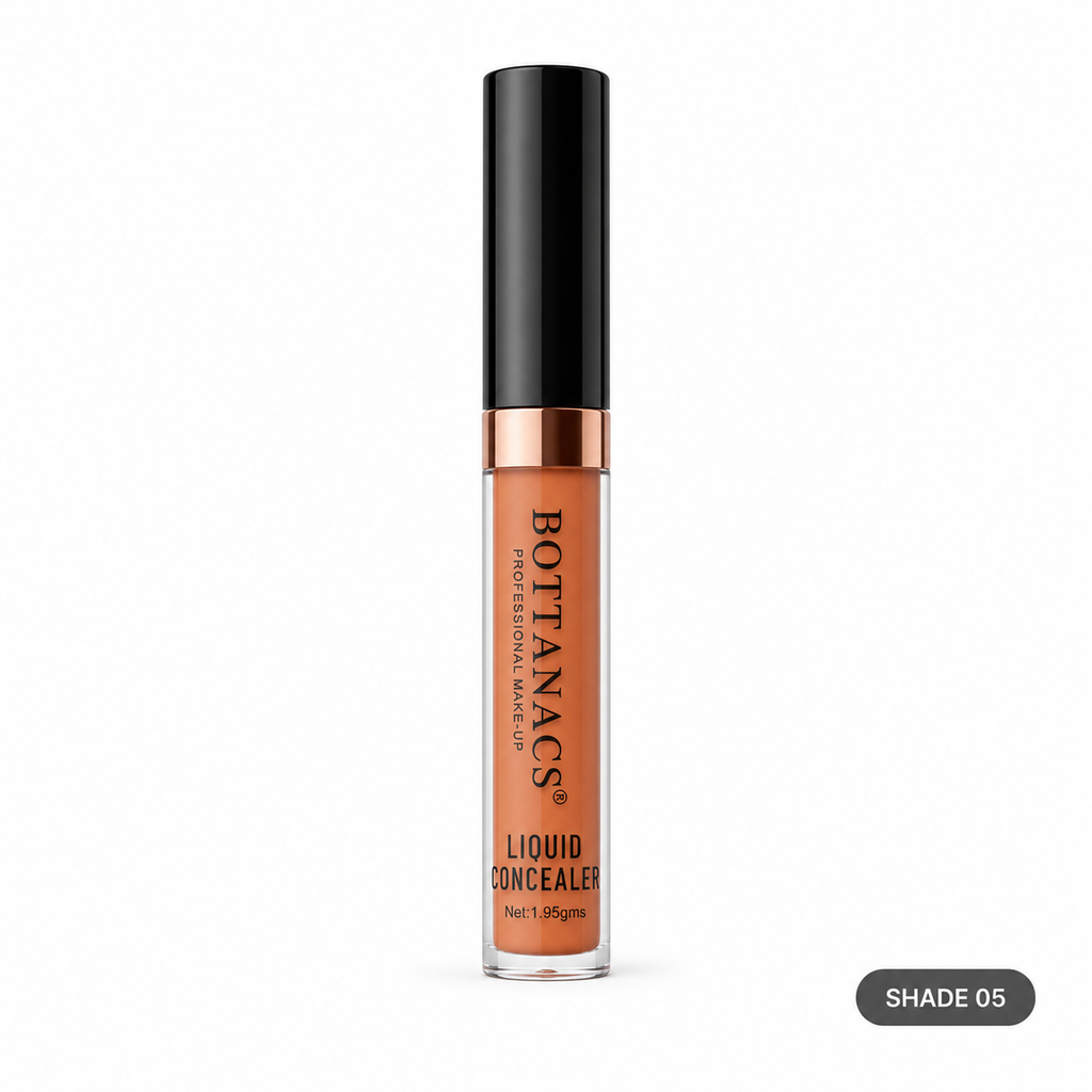 BOTTANACS Professional Make-Up Liquid Concealer – 24H Long-Wearing Waterproof Formula – Shade 05 Warm Orange