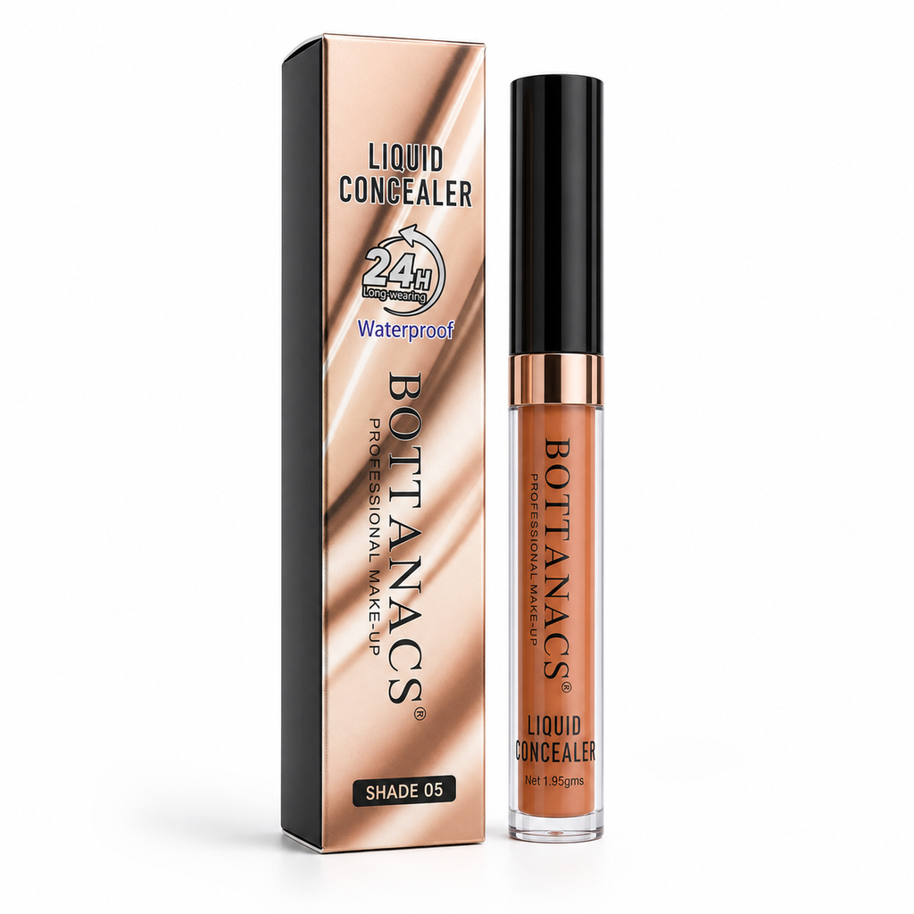 BOTTANACS Professional Make-Up Liquid Concealer – 24H Long-Wearing Waterproof Formula – Shade 05 Warm Orange