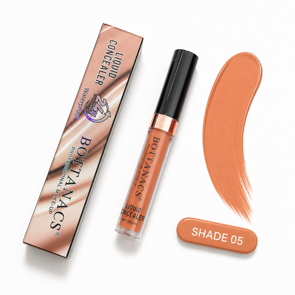 BOTTANACS Professional Make-Up Liquid Concealer – 24H Long-Wearing Waterproof Formula – Shade 05 Warm Orange