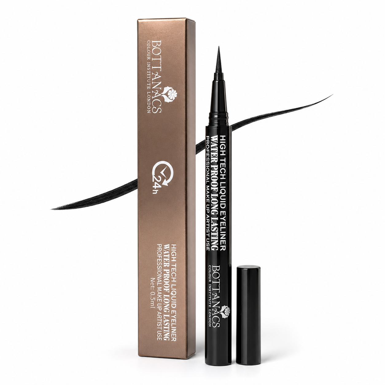 BOTTANACS High Tech Liquid Eyeliner 24H – Waterproof Long-Lasting Precision Liner, 0.5ml