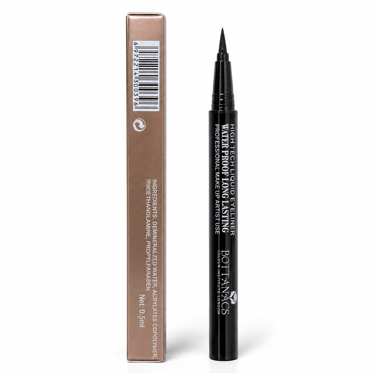 BOTTANACS High Tech Liquid Eyeliner 24H – Waterproof Long-Lasting Precision Liner, 0.5ml