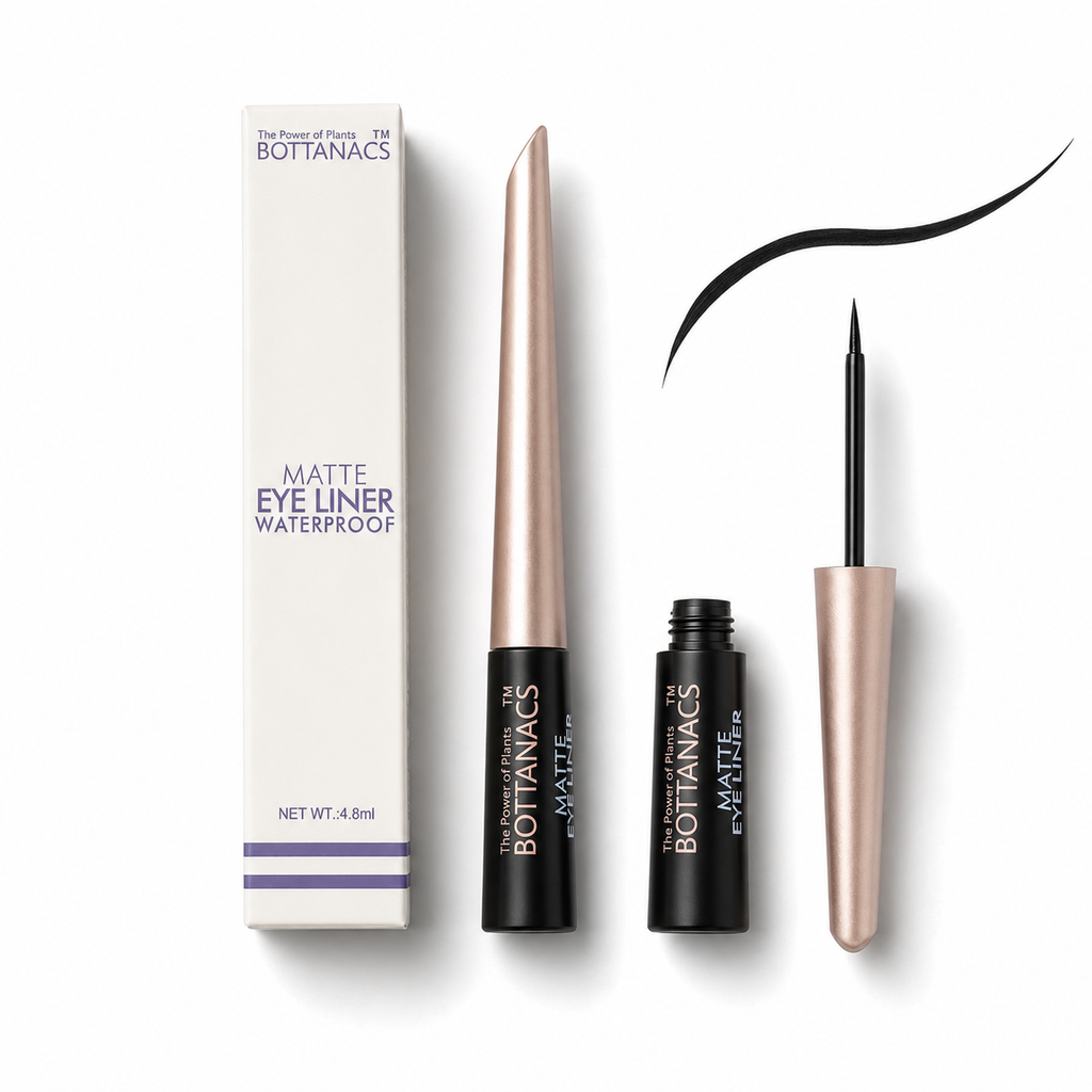 BOTTANACS The Power of Plants Waterproof Matte Eyeliner – Fine Precision Brush, 4.8ml