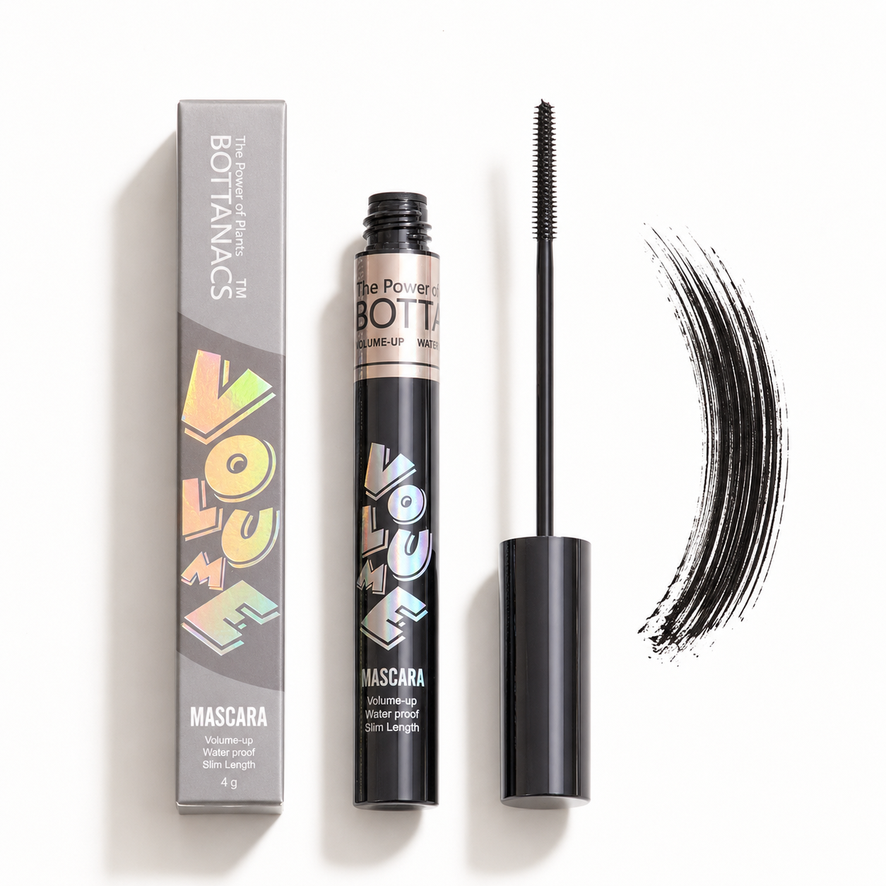 BOTTANACS The Power of Plants POWER Volume Mascara – Waterproof, Volume-Up & Slim Length – 4g