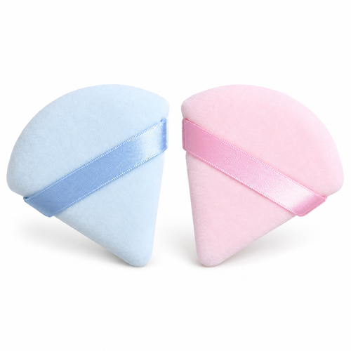 BOTTANACS 2-Piece Fan-Shaped Makeup Powder Puff Set