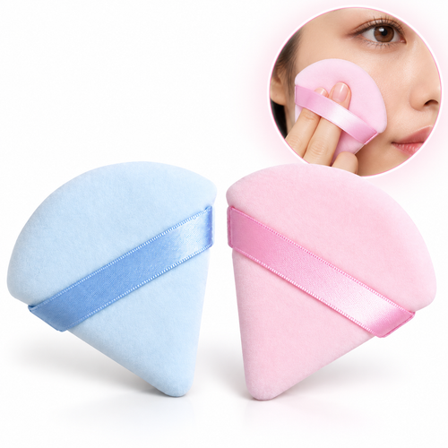 BOTTANACS 2-Piece Fan-Shaped Makeup Powder Puff Set – main product image