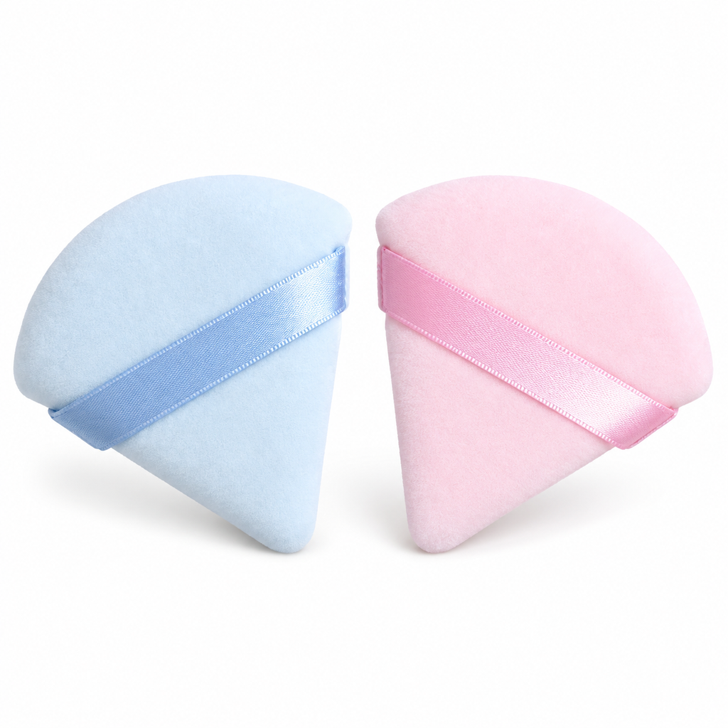 BOTTANACS 2-Piece Fan-Shaped Makeup Powder Puff Set – product view 2