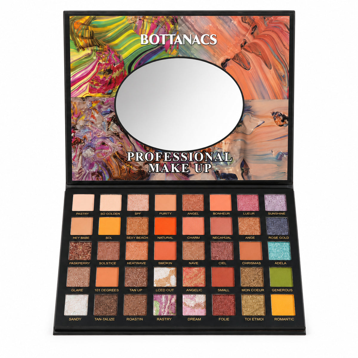 BOTTANACS 40-Color Eyeshadow Palette with Mirror – product view 3