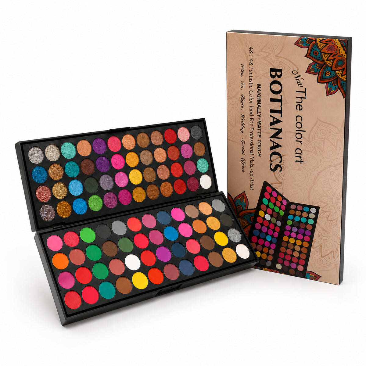 BOTTANACS 96-Color Matte & Shimmer Eyeshadow Palette – main product image