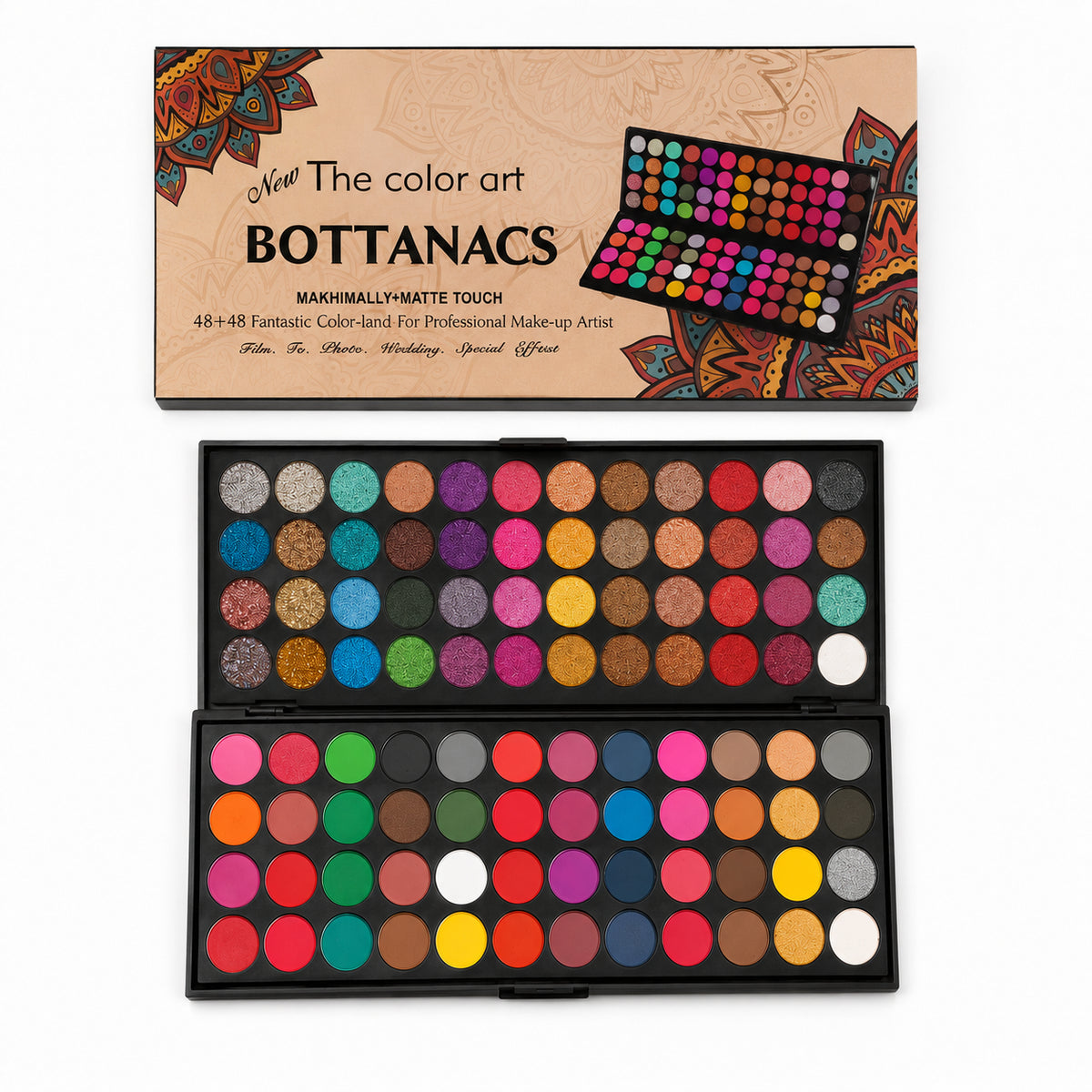 BOTTANACS 96-Color Matte & Shimmer Eyeshadow Palette – product view 3