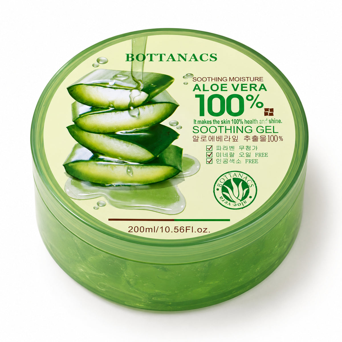 BOTTANACS Aloe Vera 100% Soothing Gel – Soothing Moisture – 200ml – main product image