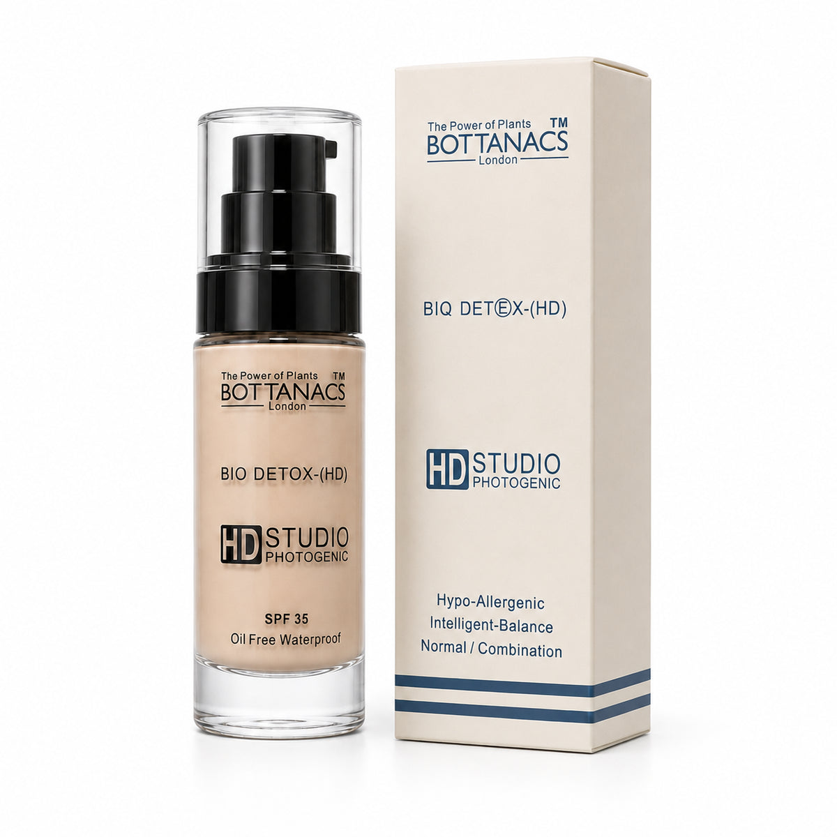 BOTTANACS Bio Detox Foundation SPF 35 – BE03 Natural Beige, 18ml – product view 3