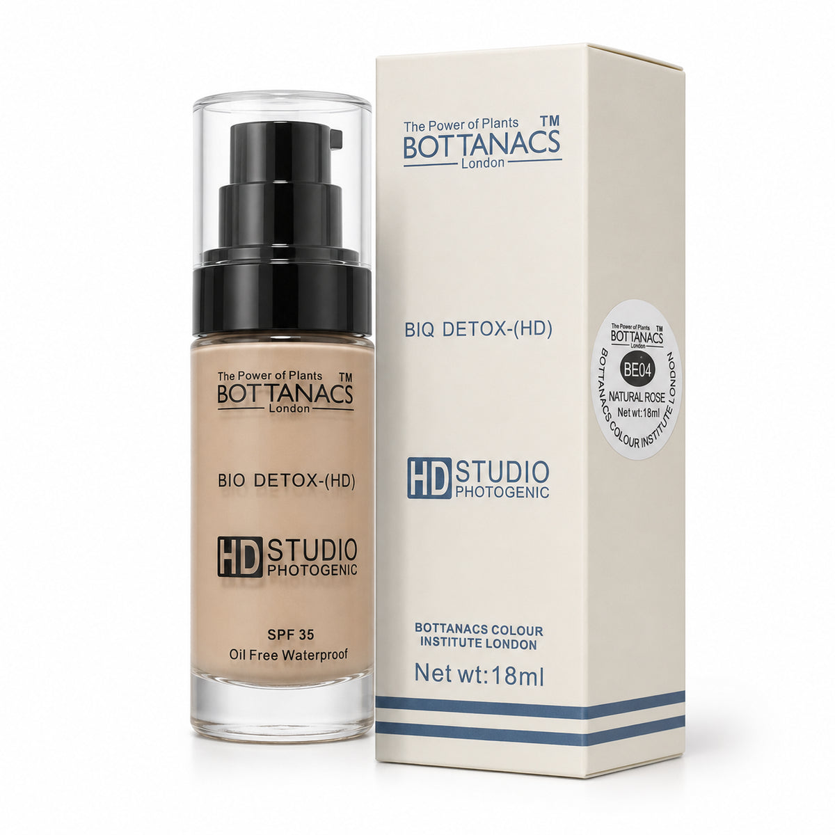 BOTTANACS Bio Detox Foundation SPF 35 – BE04 Natural Rose, 18ml – product view 5