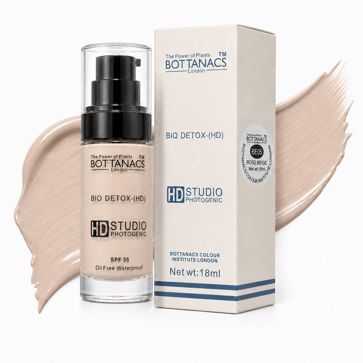 BOTTANACS Bio Detox Foundation SPF 35 – BE05 Rose Beige, 18ml – main product image